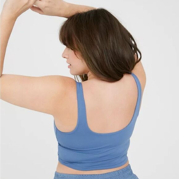 Aerie Real Me Low Key Longline Sports Bra Marbled Blue XS NWT IN PACKAGE - Picture 2 of 8